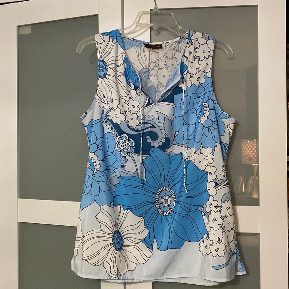 Crosby Blue floral top